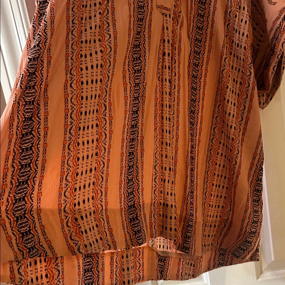 EaselBohemian Striped Women's Top - Pink and Black - Picture 5 of 10